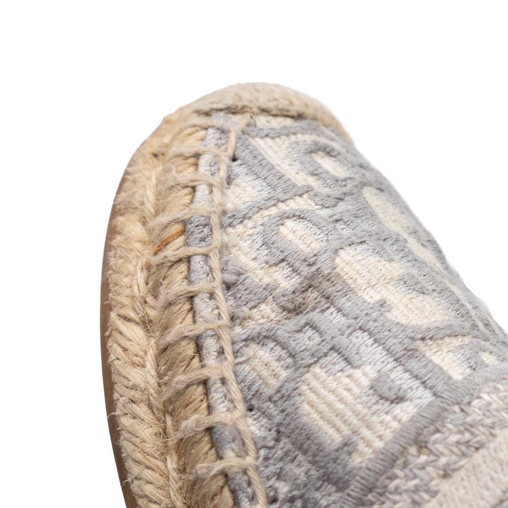 Christian Dior Granville Oblique Espadrilles Gray Canvas Flats EU 38.5 US 8 - Picture 16 of 16